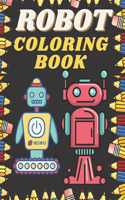 Robot Coloring Book: 68 Robot coloring pages for kids - Robot coloring book for kids ages 4-8