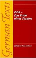 DDR: Das Ende eines Staates(Manchester German Texts)