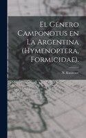 El Género Camponotus En La Argentina (Hymenoptera, Formicidae).
