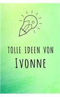 Tolle Ideen von Ivonne: Kariertes Notizbuch mit 5x5 Karomuster für deinen Vornamen