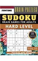 Hard Sudoku: Huge 300 hard SUDOKU puzzle books - sudoku hard to extreme difficulty Maths Book to Challenge Your Brain for Adult and Senior (hard sudoku puzzle bo(55 Hard Sudoku Puzzle Books)