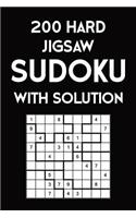 200 Hard Jigsaw Sudoku With Solution: 9x9, Puzzle Book, 2 puzzles per page