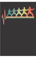 Notebook: Karate Martial Artist Gift Black Belt Heartbeat Dot Grid 6x9 120 Pages