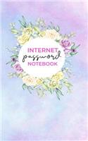 Internet Password Notebook: A Premium Journal and Logbook to Protect Usernames and Passwords with Alphabetically Organized Pages-Modern Watercolor Flowers Lettering Calligraphy