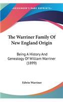 Warriner Family Of New England Origin