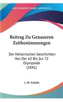 Beitrag Zu Genaueren Zeitbestimmungen