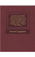 An Account of the English Dramatick Poets