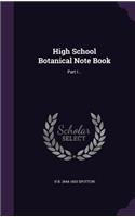 High School Botanical Note Book