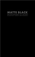 Matte Black Grey Grid Notebook, 5x8, 100 Pages