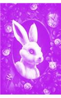 Alice in Wonderland Pastel Modern Journal - Outwards White Rabbit (Purple)