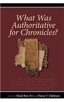 What Was Authoritative for Chronicles?