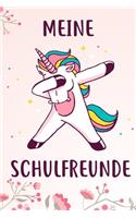 Meine Schulfreunde: Das Einhorn Freundebuch für Mädchen zum eintragen für Schule / Grundschule DIN A5 40+ Freunde