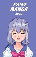 Agenda Manga 2020 [Semanalmente] [6x9]: Anime Manga Calendario Planificador Organizador para la productividad y el uso del tiempo, chica cabello morado