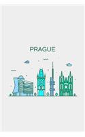 Prague Minimalist Travel Notebook [Lined] [6x9] [110 pages]