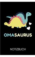 Omasaurus Notizbuch: A4 Notizbuch 52 WOCHEN KALENDER liebevolles Geschenk für Oma - Omi - Grossmutter - schöne Geschenkidee als Dankeschön - Weihnachtsgeschenk - Geburts