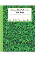 Composition Notebook Wide Ruled Lined Sheets