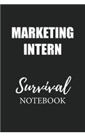 Marketing Intern Survival Notebook: Small Undated Weekly Planner for Work and Personal Everyday Use Habit Tracker Password Logbook Music Review Playlist Diary Journal