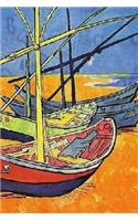 Vincent van Gogh Fishing Boats on the Beach at Saintes Maries de la Mer Journal