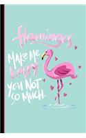 Flamingos Make Me Happy You Not So Much: Graph Journal Notebook Planner 4x4 Graph Paper, 100 Pages (6" x 9") School Teachers Students