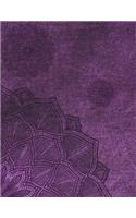 Purple Notebook Large Size 8.5 x 11 Ruled 150 Pages