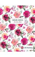 2019-2021 Three Year Planner UK Holiday