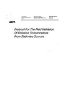 Protocol For The Field Validation Of Emission Concentrations From Stationary Sources