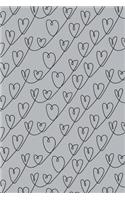 Journal Notebook Scribbly Hearts Pattern 7: 110 Page Plain Blank Journal For Drawing, Writing, Doodling In Portable 6 x 9 Size.(52 My Favorite Plain Journal 2)