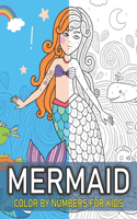Mermaid Color By Number For Kids