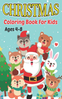 Christmas Coloring Book For Kids Ages 4-8: 50 Christmas Pages to Color Including Santa, Christmas Trees, Reindeer, Snowman