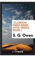 Clareton Press Series. Ovid: Tristia Book 1