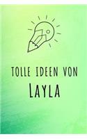 Tolle Ideen von Layla: Unliniertes Notizbuch mit Rahmen für deinen Vornamen