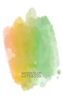 Yellow Green Watercolor Notebook - Sketch Book for Drawing Painting Writing - Yellow Green Watercolor Journal - Yellow Green Diary