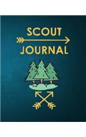 Scout Journal: Camping Journal Travel Activity Planner Notebook - RV Logbook Hiking Checklist Keepsake Memories For Kids Boys Girls Adults Family- 8x10 120 Pages W