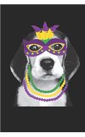 Beagle Journal - Beagle Notebook - Mardi Gras Gift for Beagle Lovers