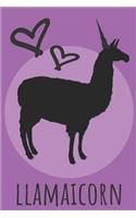 Llamaicorn Journal: A Purple Notebook with a Llama Cover