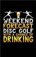 Weekend Forecast Disc Golf with a Chance of Drinking: A Blank Lined Journal Soft Cover for You to Record Memories, Goals, Notes, Recipes and More!