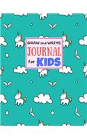Draw and Write Journal for Kids: Cute Unicorn Matte Cover Design for Drawing, Creative Writing, Doodling, Creating Your Own Story, Illustration Book and Diary (Perfect Gift for Kids