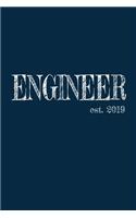 Engineer est. 2019: 6x9 dotgrid Journal Graduation Gift for College or University Graduate 100 Pages for college, high school or students