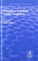 Procedures to Enforce Foreign Judgments: (Routledge Revivals)