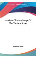 Ancient Chinese Songs Of The Various States