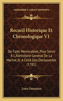 Recueil Historique Et Chronologique V1