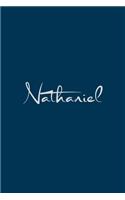 Nathaniel: notebook with the name on the cover, notebook for notes, Journaling