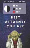 2020 Daily Planner For Work - Best Gift For Attorney - Funny Yoda Quote Appointment Book - Day Planning Agenda Notebook - Great Present For Lawyer