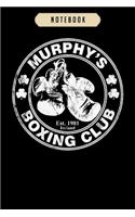 Notebook: Murphys boxing club irish surname boxing journal-6x9(100 pages)Blank Lined Journal For kids, student, school, women, girls, boys, men, birthday gift