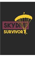 Skydiving Notebook: Diary Journal 6x9 inches with 120 Blank Pages