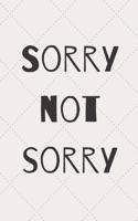 Sorry Not Sorry notebook, journal for sarcastic people, millennials notebook