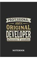 Professional Original Developer Notebook of Passion and Vocation: 6x9 inches - 110 blank numbered pages - Perfect Office Job Utility - Gift, Present Idea