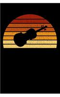 Violinist Notebook: Vintage Sunset Violin 6 x 9 Lined Ruled Journal Gift For Violinists And Violin Players (108 Pages)