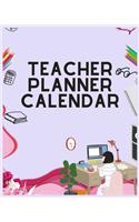 Teacher Planner Calendar: Weekly and Monthly Lesson Planner for Teachers, Academic Year Teacher Planner and Record Book (2019-2020 Lesson Plan Books for Teachers) Teacher Les
