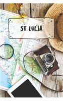 St. Lucia: Liniertes Reisetagebuch Notizbuch oder Reise Notizheft liniert - Reisen Journal für Männer und Frauen mit Linien